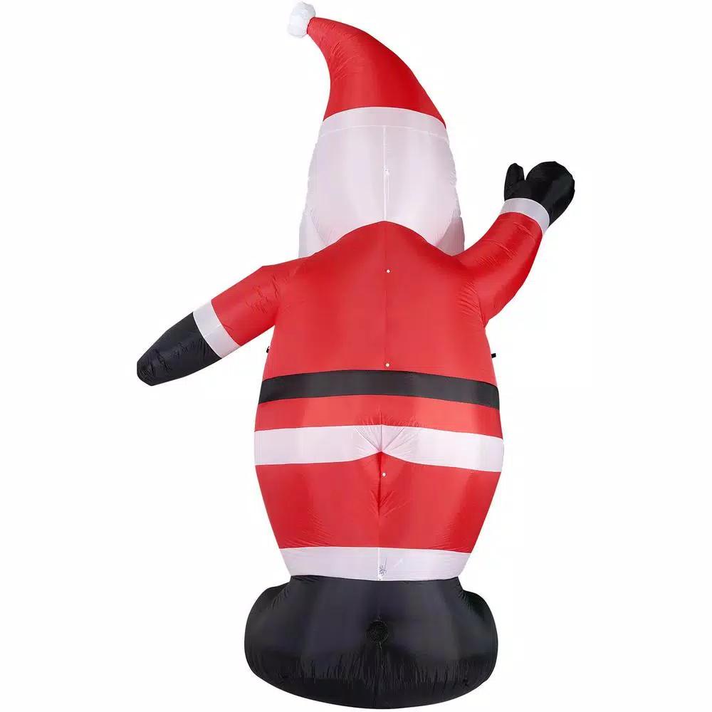 Fraser Hill Farm 12 ft. Traditional Santa Christmas Inflatable, Pre-lit Outdoor Holiday Decoration