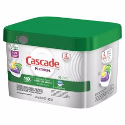 Cascade Platinum ActionPacs Lemon Dishwasher Detergent, 36-Count (6-Pack) thumbnail 3