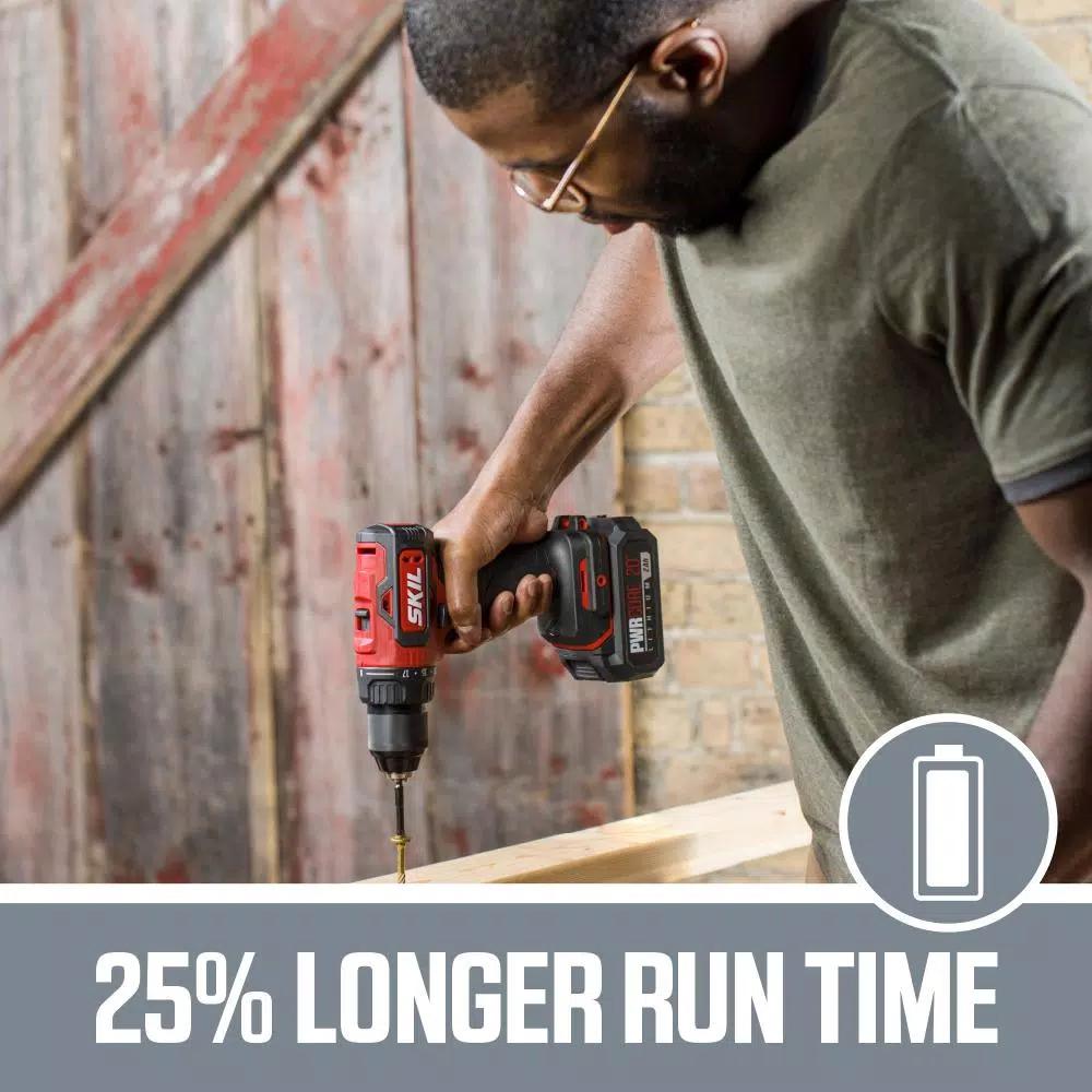 Skil PWRCore 20V Brushless 1/2 in. Cordless Drill Driver Kit with 2.0Ah Battery and PWRJump Charger