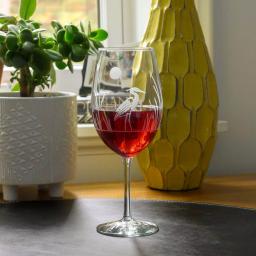 Rolf Glass Heron 18 oz. All-Purpose Wine Glass Set of 4, Etched Glassware thumbnail 4