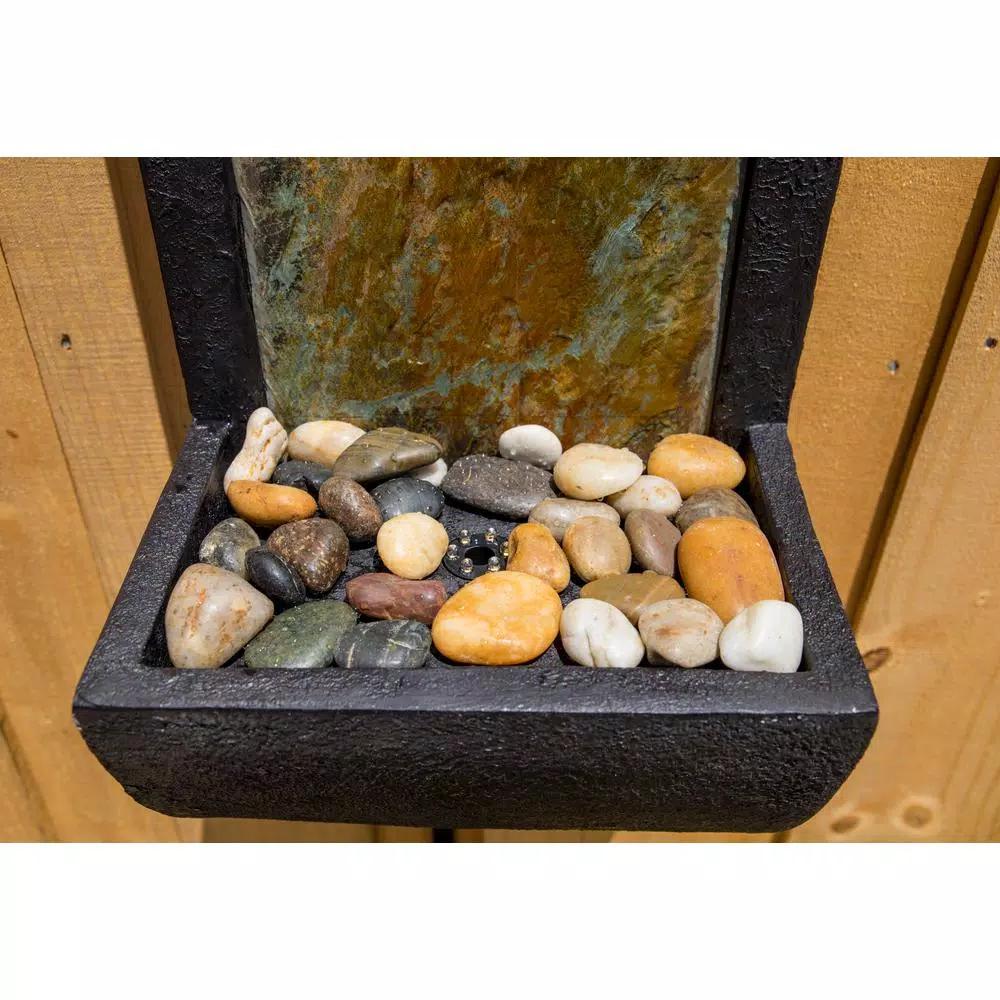 Kenroy Home Triptych Resin and Slate Indoor/Outdoor Wall Fountain, 37 in.