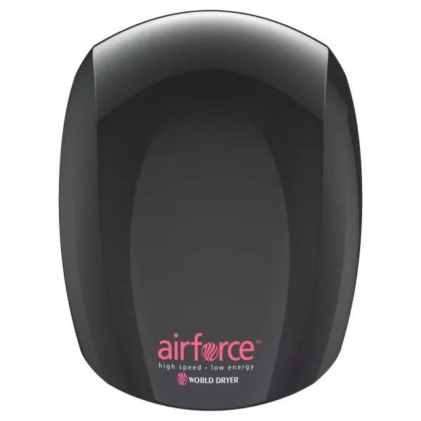 World Dryer Corporation Airforce J-162A3 High-Speed Electric Hand Dryer - Black Die-Cast Aluminum