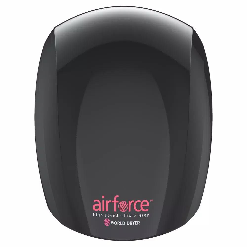 World Dryer Corporation Airforce J-162A3 High-Speed Electric Hand Dryer - Black Die-Cast Aluminum