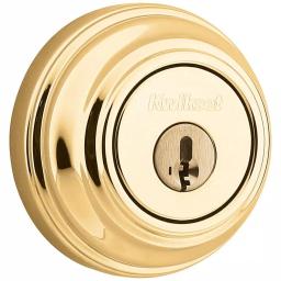 Kwikset 980 Double Cylinder Deadbolt with SmartKey Security, Polished Brass thumbnail 1