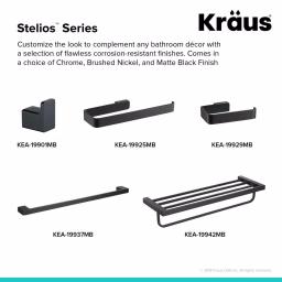 KRAUS Stelios Matte Black Solid Brass Hand Towel Ring thumbnail 7