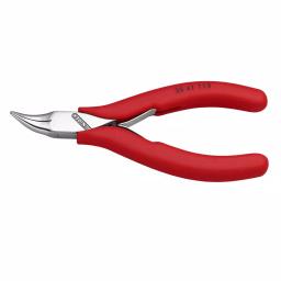 KNIPEX 4-1/2 in. Electronics Gripping Pliers with 45-Degree Angled Half-Round Jaws thumbnail 1
