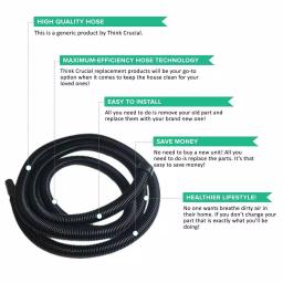 Think Crucial 10 ft. Replacement Vacuum Hose for Shop-Vac, Ridgid, and Craftsman Wet/Dry Vacs, 2-1/4 in. Cuff thumbnail 3