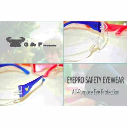 G & F Products EyePro Clear Lens Safety Goggles, Impact and Ballistic Resistant, 6-Pack thumbnail 2