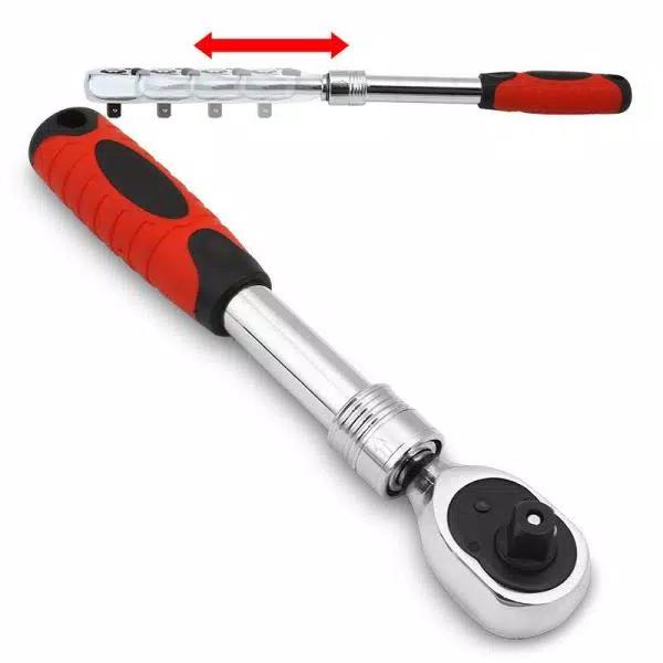 Stark 1/2 in. Extendable Telescopic 72-Tooth Ratchet with Soft Grip Handle