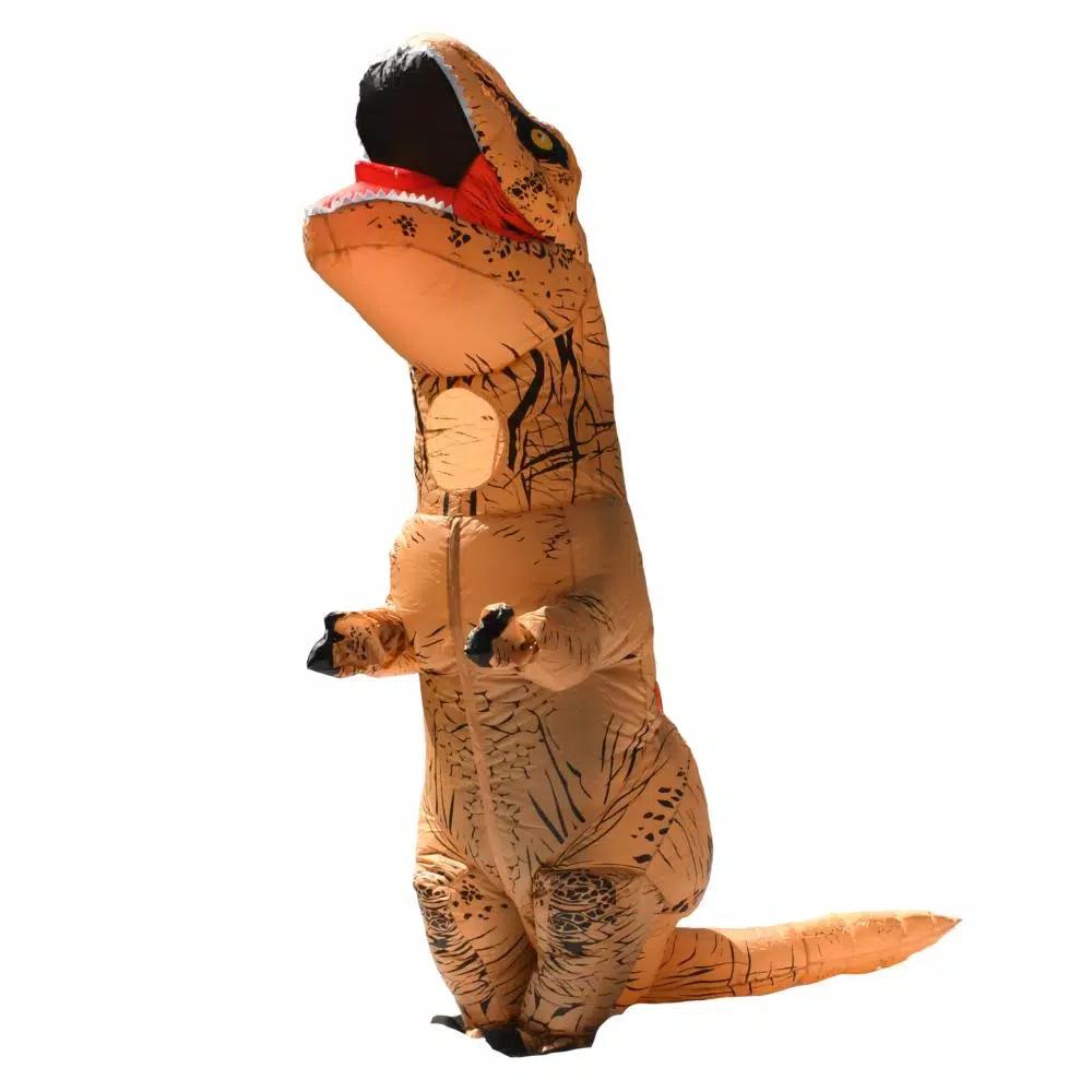 ALEKO's Inflatable Tyrannosaurus Rex Adult Costume - Orange and Black Dinosaur Bodysuit