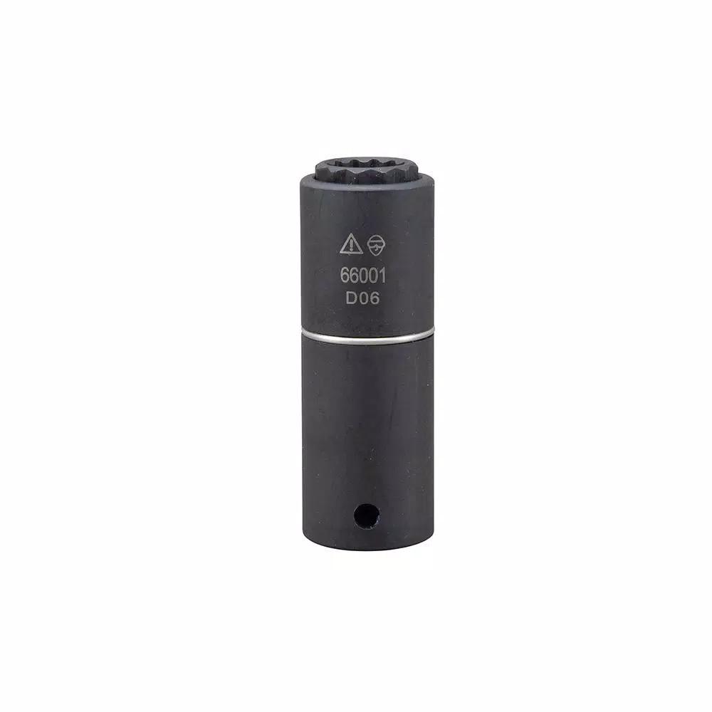 Klein Tools 1/2 in. Drive 2-in-1 Deep Impact Socket, 12-Point, 3/4 in. and 9/16 in. Dual Hex Sizes