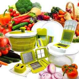 MegaChef 10-in-1 Multi-Use Salad Spinner, Slicer, Dicer and Chopper thumbnail 4