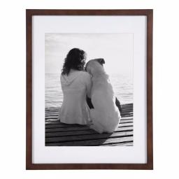 DesignOvation Design Ovation Gallery Wood Picture Frame Set, Walnut Brown, 14 x 18 in. (Set of 2) thumbnail 2