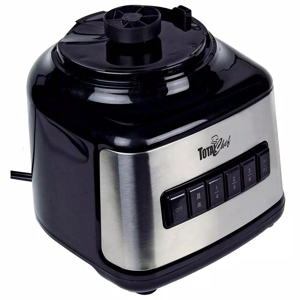 Total Chef 500-Watt 8-Speed Stand Blender with 50 oz. Glass Pitcher, Black