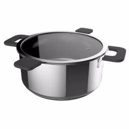 Ozeri 6-Piece Stainless Steel Induction Cookware Set with Patent-Pending Hands-Free Straining Glass Lids thumbnail 6