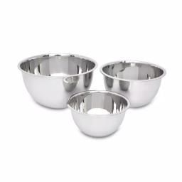 Unbranded 3-Piece Stainless Steel Mixing Bowl Set, 5.2 Qt, 3.25 Qt, 1.25 Qt thumbnail 6