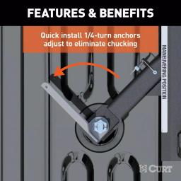 CURT A20 5th Wheel Hitch with R20 Roller and Ram OEM Puck System Adapter, 20,000 lbs. Capacity thumbnail 6