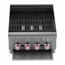 Magic Chef 24 in. Commercial Countertop Radiant Char Broiler, Stainless Steel thumbnail 4