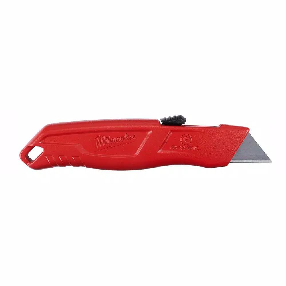 Milwaukee Self-Retracting Utility Knife with Tool-Free Blade Change and On-Board Storage