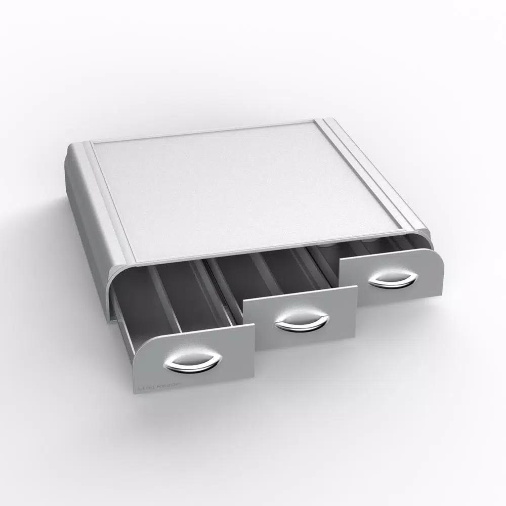 Mind Reader 36 Capacity Single Serve Coffee Pod Holder Drawer, Silver - Compatible with Keurig, Dolce Gusto, CBTL & Verismo