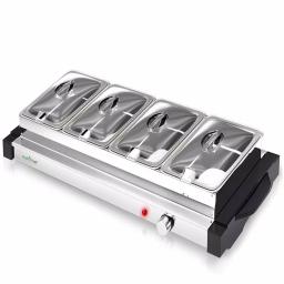 NutriChef 4-Pan Stainless Steel Electric Buffet Server Food Warming Tray Station thumbnail 1