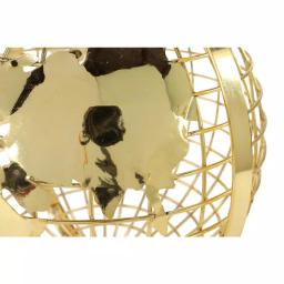 LITTON LANE 25 in. Gold Metal Spinning Decorative Globe with Hammered Topographical Design thumbnail 3