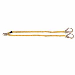Werner SoftCoil 6 ft. Twin Leg Lanyard with Energy Absorbing Inner Core and Rebar Hooks thumbnail 3