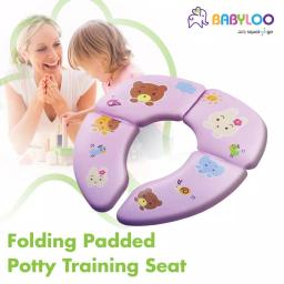 Babyloo Pink Animal Pattern Folding Cushioned Toilet Seat with Travel Bag thumbnail 3