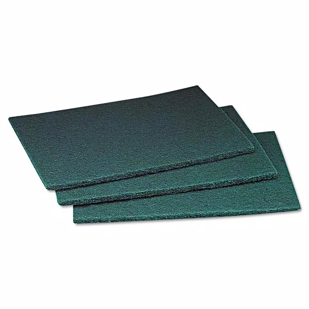 Scotch-Brite Commercial Medium-Abrasive Green Scouring Pads, 6 in. x 9 in. (60 Count Case)