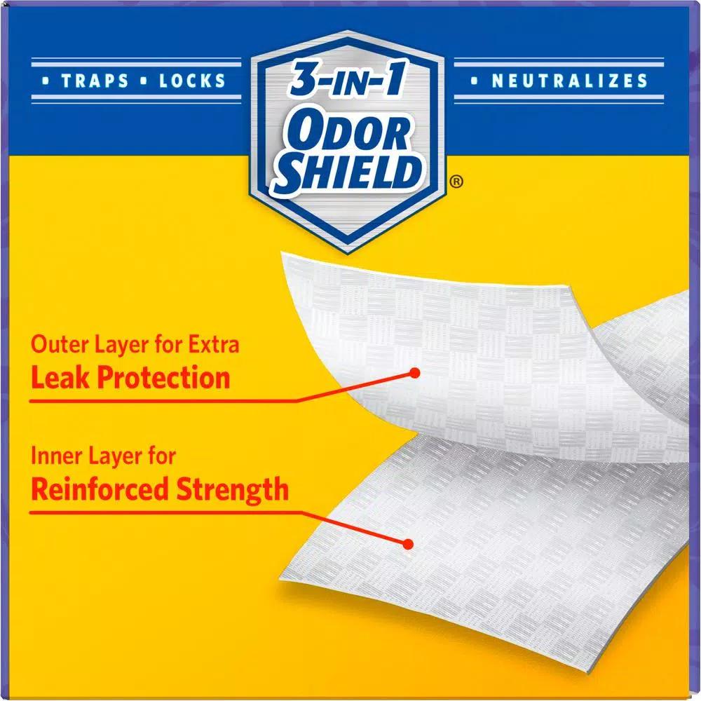 Glad 13 Gallon Tall Kitchen Trash Bags with Febreze Mediterranean Lavender OdorShield, Drawstring, 40-Count