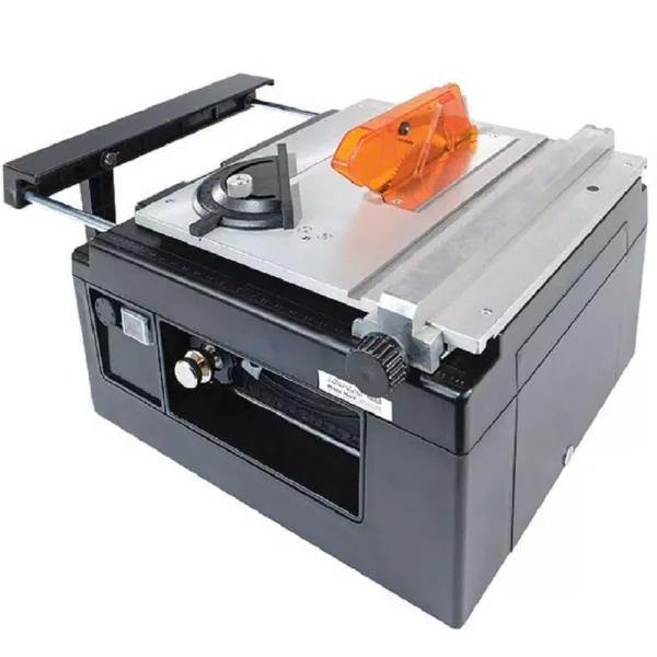 MicroLux Mini Tilt Arbor Table Saw - Variable Speed Benchtop Hobby Saw for Wood, Plastic, and Metal