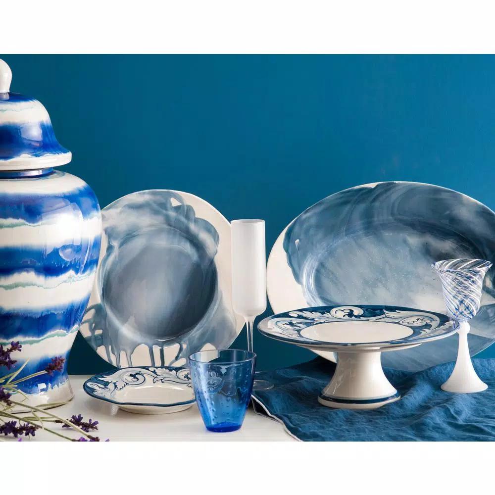 Abigails White Night Frosted Champagne Glass Set, 4-Piece Clear & Matte Glassware