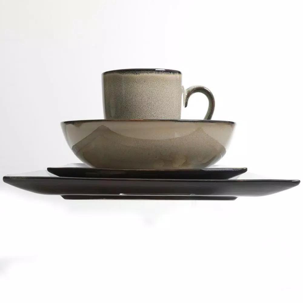 GIBSON elite The Gibson Bloomington 16-Piece Stoneware Dinnerware Set, Service for 4