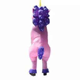 ALEKO's Inflatable Unicorn Adult Halloween Costume - Pink & Purple Unisex Party Suit thumbnail 3