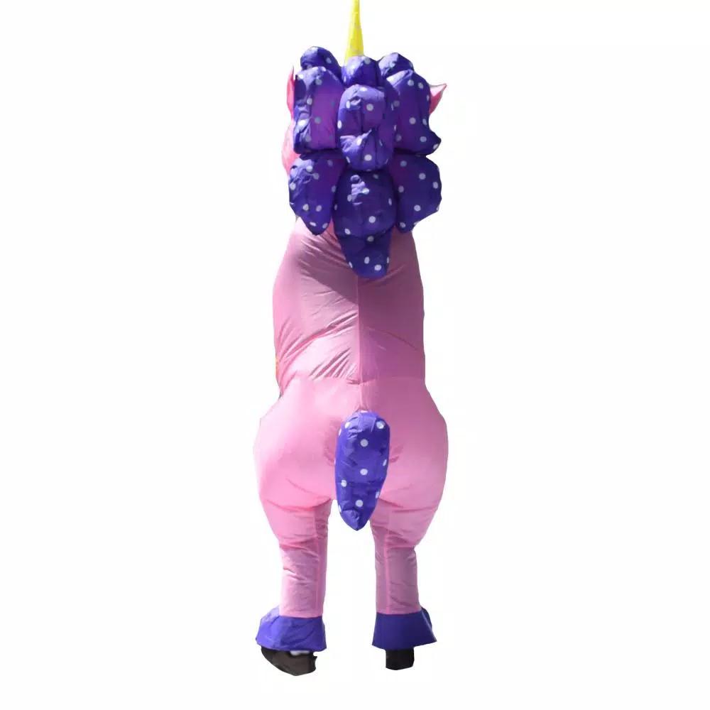 ALEKO's Inflatable Unicorn Adult Halloween Costume - Pink & Purple Unisex Party Suit