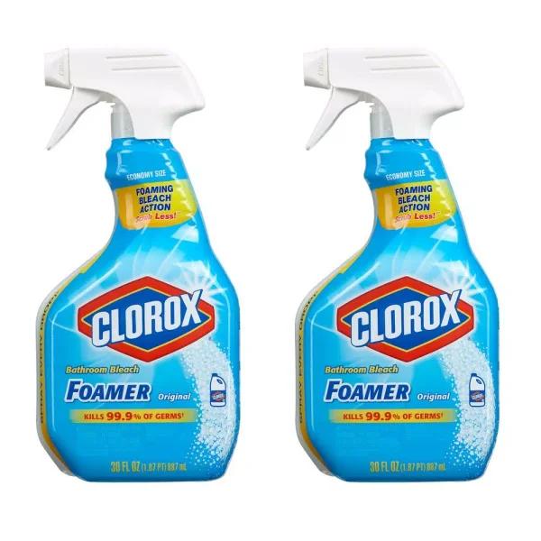 Clorox Bleach Foamer Bathroom Spray Cleaner, Original, 30 oz. (2-Pack)