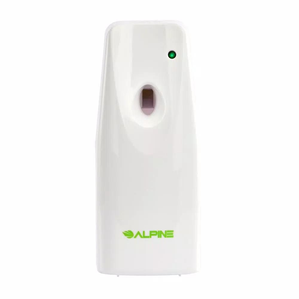 Alpine Industries Automatic Aerosol Air Freshener Dispenser, 8.5 oz. Capacity, White