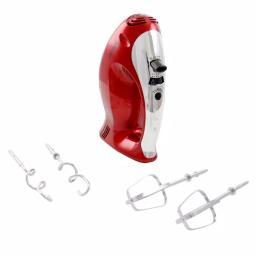 Better Chef 5-Speed Red Hand Mixer with Stainless Steel Beaters and Dough Hooks thumbnail 4