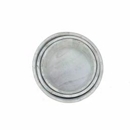Admired By Nature 10 in. Light Grey Wash Round Wood Crate Set of 3 - Decorative Farmhouse Storage Boxes thumbnail 3