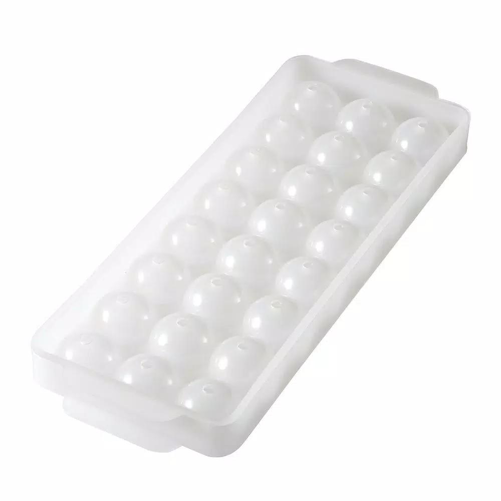 Hutzler 1 in. Natural Ice Ball Mold Ice Tray (3-Pack) - 72 Ice Spheres Total