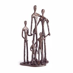 Danya B Family of Five Bronze Sculpture - Handcrafted Sand Cast Metal Statuary thumbnail 2