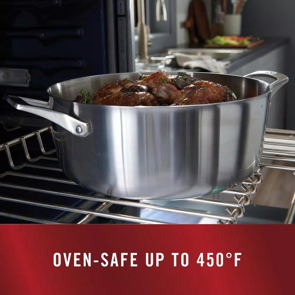 Calphalon Premier 10 in. Stainless Steel Frying Pan with 3-Layer Construction
