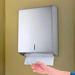 Alpine Industries Brushed Stainless Steel C-Fold and Multi-Fold Paper Towel Dispenser thumbnail 4