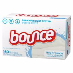 Bounce Free and Gentle Unscented Dryer Sheets, 160-Count thumbnail 3