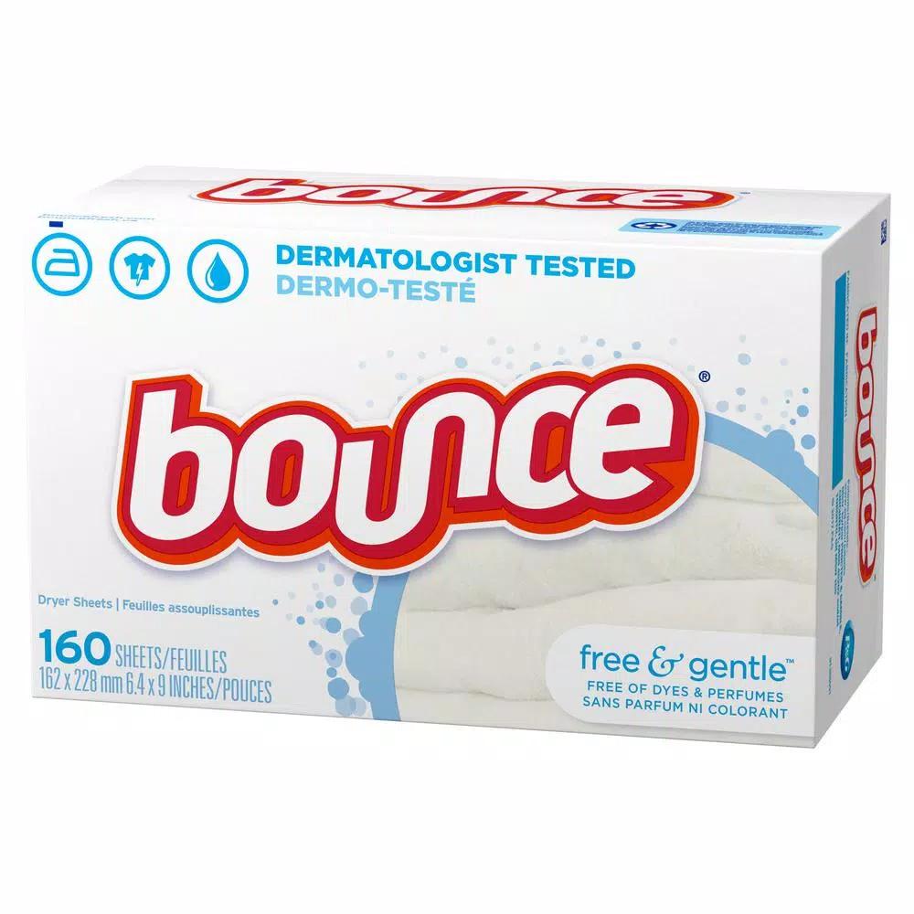 Bounce Free and Gentle Unscented Dryer Sheets, 160-Count