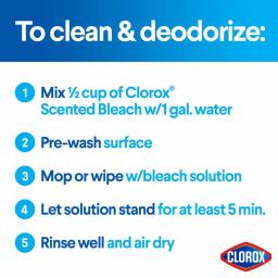 Clorox Splash-Less Bleach Liquid, Fresh Meadow Scent, 116 oz thumbnail 3