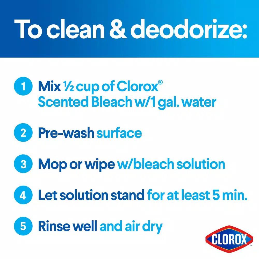 Clorox Splash-Less Bleach Liquid, Fresh Meadow Scent, 116 oz