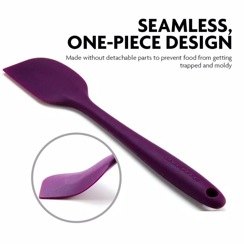 Ovente Premium Silicone Spatula with Stainless Steel Core, Heat-Resistant 500°F, Purple