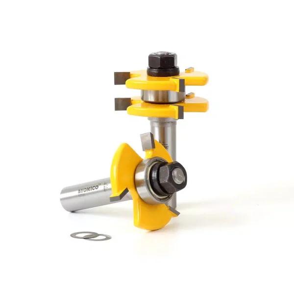 Yonico Carbide Tipped Tongue and Groove Router Bit Set, 1/2 in. Shank, 2-Piece