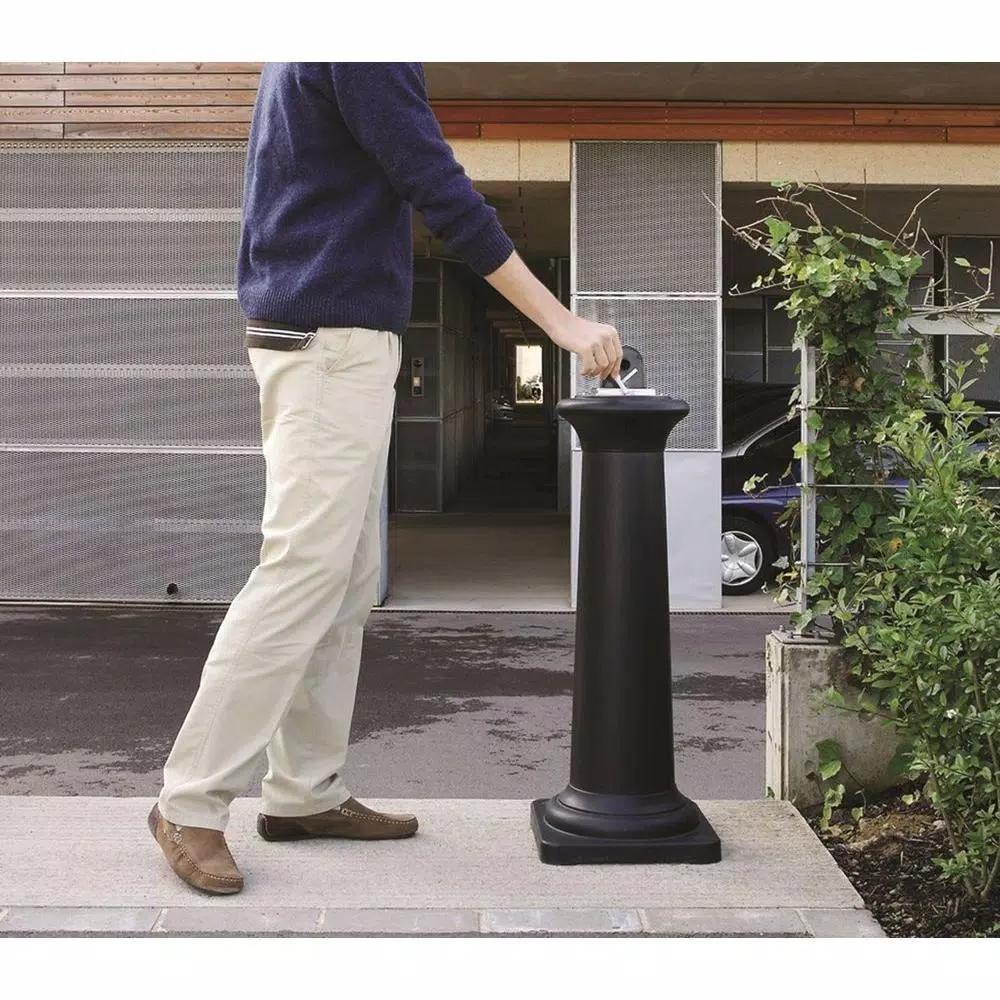 Rubbermaid Commercial Products GroundsKeeper Tuscan Iron Black Smoking Receptacle